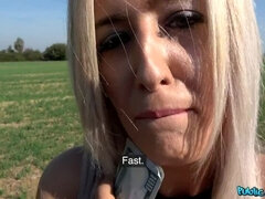 Amateur, Gros seins, Blonde, Sucer une bite, Éjaculation interne, De plein air, Pov, Public