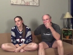 Sexy 18yo bitch having a real orgasm with 70yo man