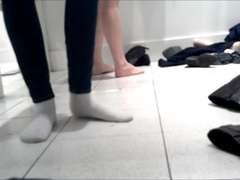 Blondine, Lingerie, Unter dem rock, Spanner