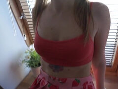 Leie, Blondine, Blasen, Spermaladung, Hd, Selbstgemacht, Zierlich, Pov
