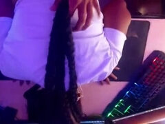 Anal, Stora tuttar, Svart, Creampie, Ebenholts, Latina, Hembiträde, Milf