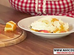 Traseiro, Peituda, Masturbação, Hd, Cozinha, Mãe gostosa, Mamãe, Tetas