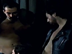 Young men go for a classic rough sex threesome outdoors