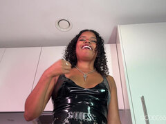 Enthousiasteling, Dominante vrouw, Latex, Gezichtspunt, Alleen