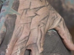 Enthousiasteling, Anaal, Pijpbeurt, Vingeren, Masturbatie, Doordringend, Alleen, Tatoeage