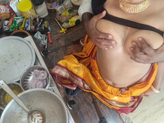 Enthousiasteling, Stel, Indisch, Keuken, Tieten likken