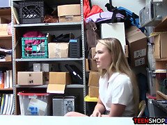 Amatorka, Zaplecze, Blondynka, Złapany, Hardcore, Policja, Kara, Nastolatki