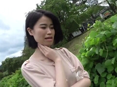오랄섹스, 흑갈색 머리, Hd, 일본인, 젖꼭지, 오르가슴, 야외의, 젖가슴