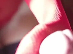Slim Asian Teen Seduces Her Lover with Stockings & Toys Before a Hot Christmas Facial