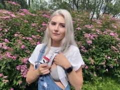 Eva Elfie - Strolling in Public Park with Cum-Filled Panties After Sex