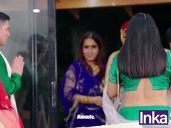 Step Dad Orgy with Stepsisters After Hindu Wedding - Michelle Aldrete & Latina Gostosas