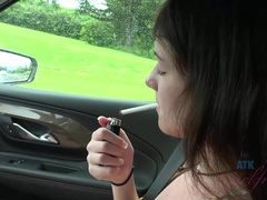 Rosalyn is having a great day at the nude beach.