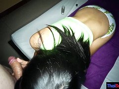 Enthousiasteling, Pijpbeurt, Bruinharig, Hd, Masturbatie, Gezichtspunt, Tiener, Thais