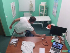 Chica, Mamada, Morena, Garganta profunda, Médico, Oficina