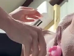 素人, 舐める尻, 茶髪の, 手コキする, コキ