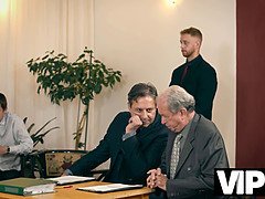 Watch this Czech slut get her tits smashed in court while being a cuckold