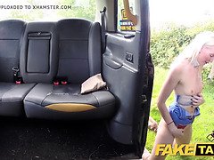 Kinky taxi driver gives hot lady a golden shower & then anal action