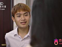 Азиатки, Секс без цензуры, В офисе, Кричащие, Сиськи