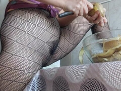 Sexy Latina Tries on Pantyhose, Hairy Pussy, Big Ass, Big Tits, Big Nipples. Amateur Wife, Hairy Pussy, Big Tits, Big Nipples, B