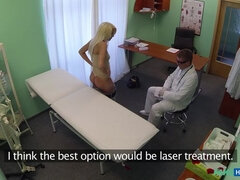 Doctors recommendation has sexy blonde paying the price