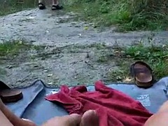 Bbw stor vacker kvinna, Strand, Homosexuell, Handjobb, Onani, Utomhus, Offentlig