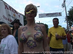 Fantasy Fest In Key West - Amateur Ladies Show Boobs