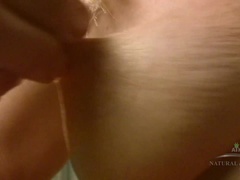 Mature Trish fingers her hairy pussy to cum