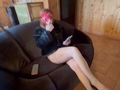 Nylon legs, fellatio, hand-job