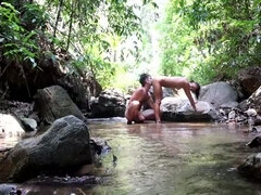 Hot couple fucking in the Jungle, Outdoor Sex