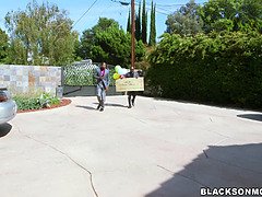 Monumentális dákó, Fekete, Pénisz, Ébenfekete, Hd, Óriási fasz, Szopás, Hármas