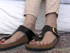 Amatør, Europeisk, Føtter, Tysk, Moden, Milf, Alene, Spandeks