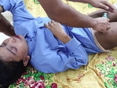 Young Indian school girl and her stepbrother have intense anal sex with massive cocks