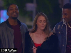 BLACKEDRAW Thirsty Brunette Gets DP�d by two Thick BBC�s - Isiah maxwell