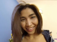 Enthousiasteling, Aziatisch, Grote mammen, Pijpbeurt, Hd, Gezichtspunt, Prostituee, Thais