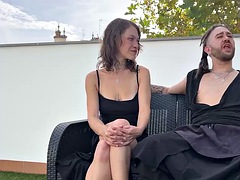 Amateur, Anal, Sucer une bite, Brunette brune, Éjaculation interne, Nénés