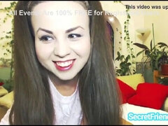 Brunette brune, Mignonne, Doigter, Masturbation, Criant, Solo, Allumeuse, Webcam