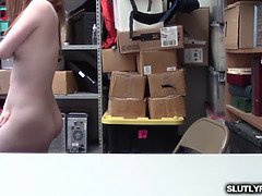 Ella Hughes riding her narrow pussy like a rodeo cowgirl on top of the lp officers enormous pecker!