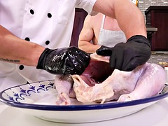 Anal, Fétiche, Pénétrer avec le poing, Homosexuelle, Gants, Rasée, Uniforme