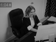 Blondine, Blasen, Spermaladung, Hardcore, Hd, Büro, Orgasmus, Sekretärin
