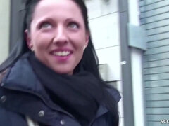 Amador amadora, Garganta funda, Pau, Alemãoã, Hardcore, Ao ar livre cartaz de rua outdoor, Adolescente, Tetas