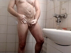 Schwul, Behaart, Rasiert, Dusche, Solo