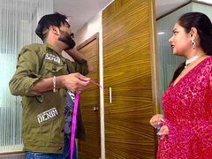 Indian Tailor Come to Home for Stitching Blouse and Fuck Her Owner