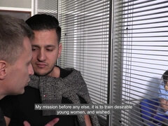 Steamy Pale 18-Years-Old Has Double Fucking Threesome Sex