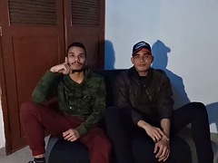 Latin Americans from Venezuela fuck at a porn casting, interview, gay sex - Aaron Maclaron