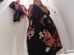 Amatőr, Gesztenyebarna, Ujjazás, Német, Szőrös, Fehérnemű, Természetes mellek, Begyek