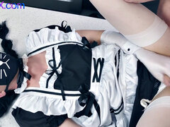 Maid lavenderboy fucked in skinny ass by DILF