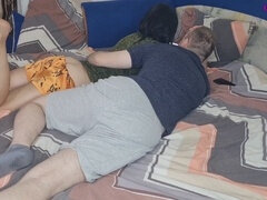 Cheating husband shares his smoking hot wife in a wild threesome with a young stud