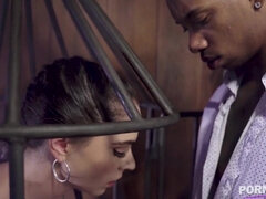 Sexy Curvy Latina Marta La Croft Caged Herself After She Sucked Off Stud's Sperm Out of His Huge BBC - Marta la croft