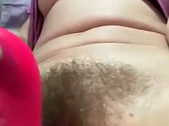 Smoking and cumming with super real, sexy, natural mom Rachel Wriggler before getting caught by her hairy roommate on all fours.