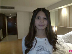 super-cute japanese nubile with nice pussy creampied by foreigner